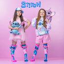 Meia Divertida 3 D- Stitch - Cano Alto