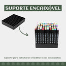 Conjunto 80 Canetinhas Cores Touch Ponta Dupla Permanente