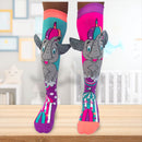 Meia Divertida 3 D Cano Alto Infantil Interativa- Circo/Elefante