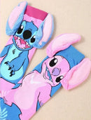 Meia Divertida 3 D- Stitch - Cano Alto