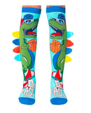 Meia Divertida 3 D Cano Alto Infantil Interativa- Dinossauro