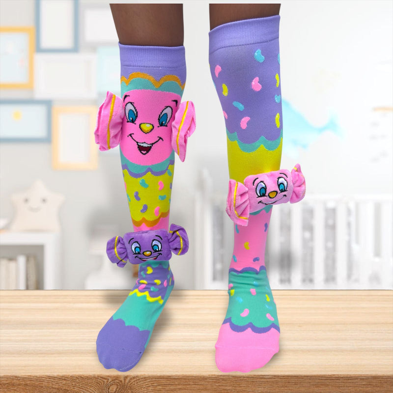 Meia Divertida 3 D Cano Alto Infantil Interativa- Docinho