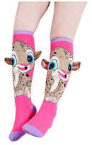 Meia Divertida 3 D Cano Alto Infantil Interativa- Oncinha