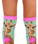 Meia Divertida 3 D Cano Alto Infantil Interativa- Girafa