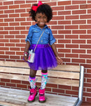 Meia Divertida 3 D Cano Alto Infantil Interativa- Circo/Elefante