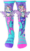 Meia Divertida 3 D Cano Alto Infantil Interativa- Sereia